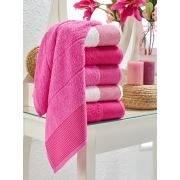 Eponj Home 6'lı Havlu Seti Vorteks 50x85 cm Fitilli Pembe