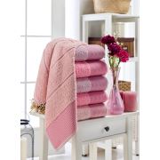 Eponj Home 6'lı Havlu Seti Vorteks 50x85 cm Fitilli Pudra