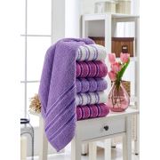 Eponj Home 6'lı Havlu Seti Vorteks 50x85 cm Makara Lila