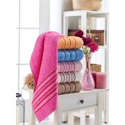 Eponj Home 6'lı Havlu Seti Vorteks 50x85 cm 3lü Şerit Bordür Mix