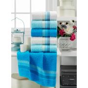 Eponj Home 6'lı Havlu Seti Vorteks 50x85 cm Bal Petek Turkuaz