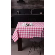 Eponj Home Masa Örtüsü 160x160 cm Kareli Pembe