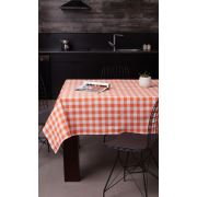 Eponj Home Masa Örtüsü 160x160 cm Kareli Turuncu