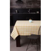 Eponj Home Masa Örtüsü 160x220 cm Kareli Sarı