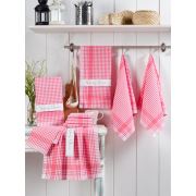 Eponj Home Masa Örtüsü 160x160 cm + 10'lu Mutfak Peçetesi Seti Pembe