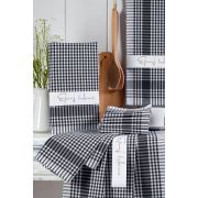 Eponj Home Masa Örtüsü 160x160 cm + 10'lu Mutfak Peçetesi Seti Siyah