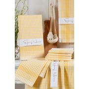 Eponj Home Masa Örtüsü 160x220 cm + 10'lu Mutfak Peçetesi Seti Sarı