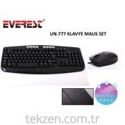 Everest Un-777 Siyah Usb Q Multi-media Klavye + Mouse Set