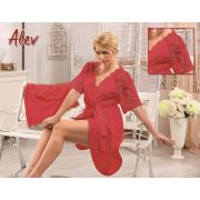 Evlen Home Alev Bornoz Seti 4 Parça Kırmızı