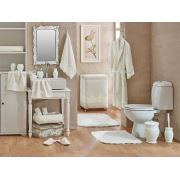 Evlen Home Elit Banyo Çeyiz Seti 13 Parça Krem