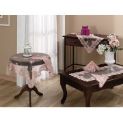 Evlen Home Elit Dantel Salon Takımı 17 Parça (Bl) Pudra | Pınk 1402