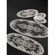 Evlen Home Kraliçe Nakışlı Tül Salon Takımı / (T0775) Cream-Capp