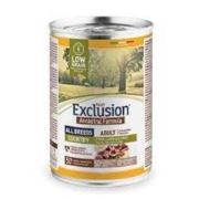 Exclusion Ancestral Formula Düşük Tahıllı Kuzu Etli, Domuz Etli ve Yumurtalı Yetişkin Köpek Konservesi 400 Gr