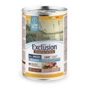 Exclusion Ancestral Formula Düşük Tahıllı Light Tavuklu, Domuz Etli ve Somonlu Yetişkin Köpek Konservesi 400 Gr