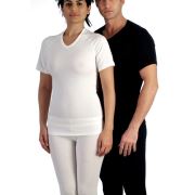 Fai Unisex Ust V Yaka Kısa Kol Siyah İçlik xl