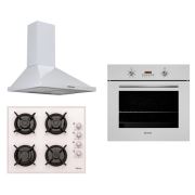 Ferre White Rose 3'lü Ankastre Set ( B BE6 LD Fırın + B 1140 Ocak + B FMP 600 Davlumbaz)