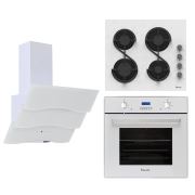 Ferre White Swan Ankastre Set (7001 Ankastre Fırın + Swan 011Cam Ankastre Ocak + B SPR-600 Cam Davlumbaz)