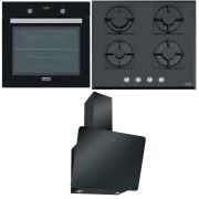 Franke Ankastre Set - Davlumbaz: (GN 86 M NT BK Ankastre Fırın, FHNS 604 4G BK C Ankastre Cam Ocak, FPJ 615 V BK A)