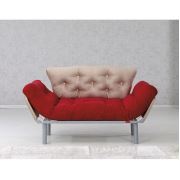 Futon Ege İkili Kanepe () Kırmızı-Krem