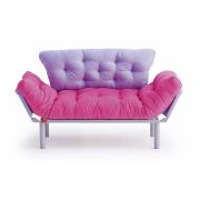 Futon Ege İkili Kanepe () Pembe-Lila