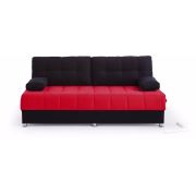 Futon Akçay Üçlü Kanepe Kırmızı - Siyah