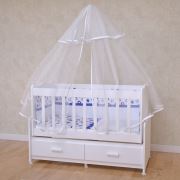 Garaj Home Elegant Beşik + Yatak + Uyku Seti Kombini Çapalı Mavi