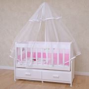 Garaj Home Elegant Beşik + Yatak + Uyku Seti Kombini Doğa Pembe