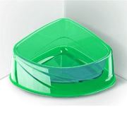 Georplast Lux Corner Small Kedi ve Köpek Plastik Köşe Mama Ve Su Kabı Yeşil 20 X 15 X 8(h) cm
