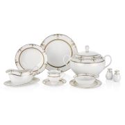 GoldMaster 85 Parça Bone China Porselen Yemek Takımı YT-550