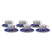 Güral Porselen El Dekoru 6 Kişilik Çay - Nescafe Takımı Ottoman