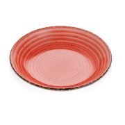 Güral Porselen New Bone 20 cm Avanos Kırmızı Çukur Yemek Tabağı