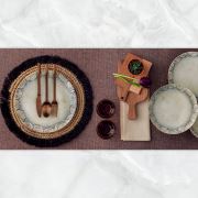 Güral Porselen Digibone Reaktif 24 Parça 6 Kişilik Yemek Seti, Sarı Renk Detaylı Çizgi Desenli