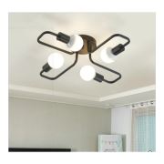 Gz Home Vintage 4'lü Siyah Avize Tavan Plafonyer
