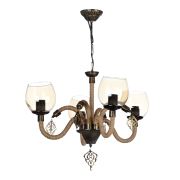 Gz Home Ottoman 4'lü Halatlı Camlı Avize