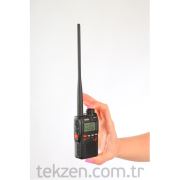 Heider PRO5 PMR446 3.Nesil Lisanssız Telsiz Siyah Uzun Anten