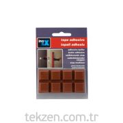 Hetaş 2090-4 Yapışkanlı Duvar Tamponu Kahverengi 8 Adet
