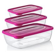 Hobby Life Plastik 3'lü Trend Saklama Kabı (0,6+1,2+2 Lt) 21011
