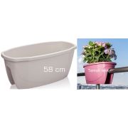 HomeCare Korkuluk Küpeşte Saksı Kirli Beyaz Renk 58 cm 423470