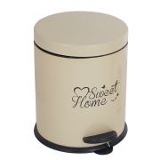 Homex 12Lt Pedallı Çöp Kovası -Krem