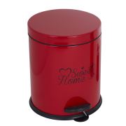 Homex 12lt Pedallı Çöp Kovası -Kırmızı