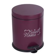 Homex 12Lt Pedallı Çöp Kovası-Mor
