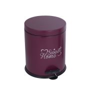 Homex 5Lt Pedallı Çöp Kovası -Mor