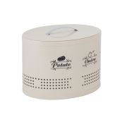 Homex 2 Bölmeli Oval Patates/Soğan Kutusu-Krem