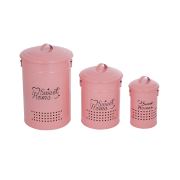 Homex 3'lü Saklama Seti-Pembe