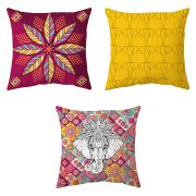 Homex Dijital Baskılı 3'lü Kombin Kırlent - 40x40 cm (home2585)