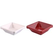 Homex Kare Minimal 2'li Sosluk - Beyaz/Kırmızı