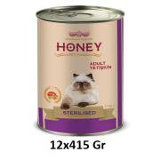 Honey Premium Somonlu Kısırlaştırılmış Yetişkin Kedi Konservesi 415 Gr (12 Adet)
