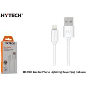 Hytech HY-X90 1M 2A İphone Lightning Beyaz Şarj Kablosu