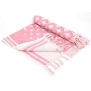 İrya Apollo Jakarlı Bambu Peştemal Pembe 80x160 cm