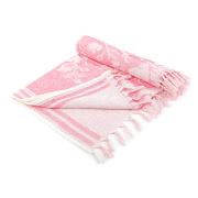 İrya Partenon Jakarlı Bambu Peştemal Pembe 80x160 cm